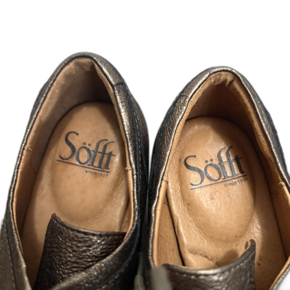 Sofft Patience Copper Metallic Oxfords Block Heel Academia Twee Lace Up Size 6 - Picture 5 of 7